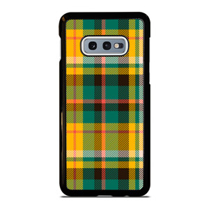 YELLOW GREEN TARTAN PATTERN Samsung Galaxy S10e Case Cover