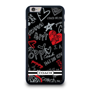 COACH NEW YORK POPPY BLACK iPhone 6 / 6S Plus Case Cover