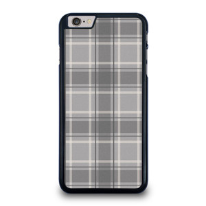GREY TARTAN PLAID PATTERN iPhone 6 / 6S Plus Case Cover