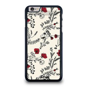 HAND DRAWING RED FLOWER PATTERN iPhone 6 / 6S Plus Case Cover HAND DRAWING RED FLOWER PATTERN iPhone 6 / 6S Plus Case Cover