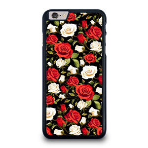 SEAMLESS RED WHITE ROSE PATTERN iPhone 6 / 6S Plus Case Cover