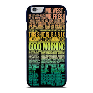 KANYE WEST RAPPER LYRICS iPhone 6 / 6S Case Cover KANYE WEST RAPPER LYRICS iPhone 6 / 6S Case Cover