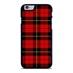 RED BLACK TARTAN PATTERN iPhone 6 / 6S Case Cover
