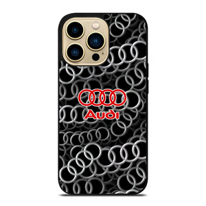 AUDI RING LOGO PATTERN iPhone 14 Pro Max Case Cover AUDI RING LOGO PATTERN iPhone 14 Pro Max Case Cover