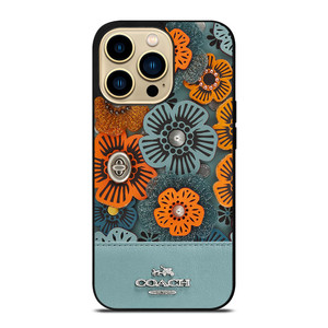 COACH NEW YORK BLUE TEA ROSE iPhone 14 Pro Max Case Cover