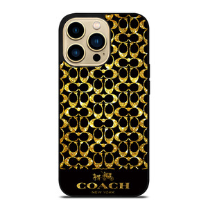 COACH NEW YORK GOLD iPhone 14 Pro Max Case Cover