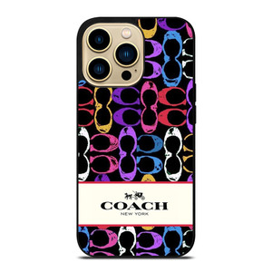 COACH NEW YORK PATTERN COLOR iPhone 14 Pro Max Case Cover