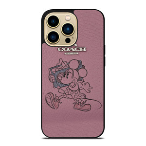 COACH NEW YORK PINK MICKEY MOUSE iPhone 14 Pro Max Case Cover