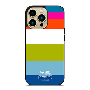 COACH NEW YORK STRIPE iPhone 14 Pro Max Case Cover