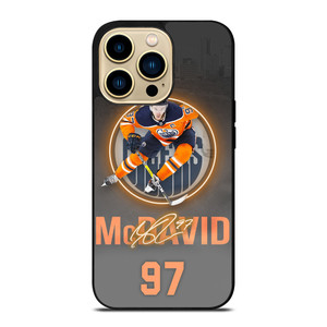 CONNOR MCDAVID EDMONTON OILERS PLAYER iPhone 14 Pro Max Case Cover