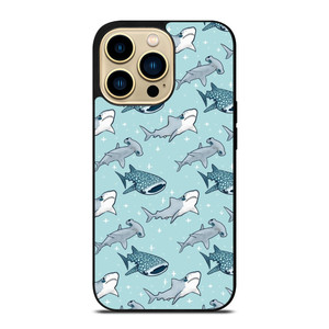 CUTE SHARK PATTERN iPhone 14 Pro Max Case Cover