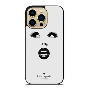 KATE SPADE BLACK WHITE FACE iPhone 14 Pro Max Case Cover