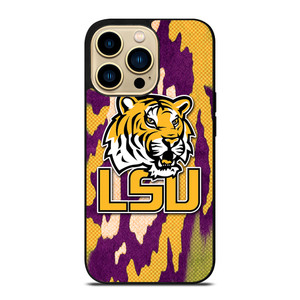 LSU TIGERS FOOTBALL HALFTONE iPhone 14 Pro Max Case Cover