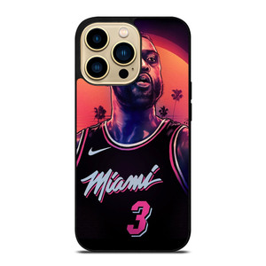MIAMI HEAT DWYANE WADE 3 NBA iPhone 14 Pro Max Case Cover