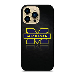 MICHIGAN WOLVERINES METAL LOGO iPhone 14 Pro Max Case Cover