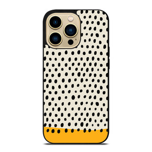 MUSTARD POLKADOTS PATTERN iPhone 14 Pro Max Case Cover