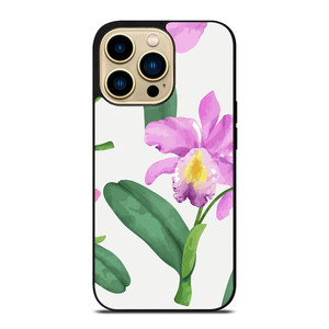 PURPLE ORCHID FLOWER PAINTING iPhone 14 Pro Max Case Cover