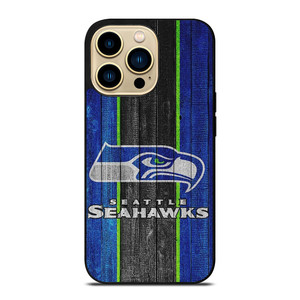 SEATTLE SEAHAWKS WOODEN LOGO NFL iPhone 14 Pro Max Case Cover