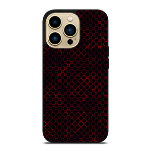 STYLISH HEXAGONAL RED PATTERN iPhone 14 Pro Max Case Cover