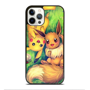 POKEMON EEVEE AND PIKACHU iPhone 12 Pro Case Cover POKEMON EEVEE AND PIKACHU iPhone 12 Pro Case Cover