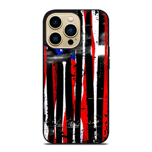 USA FLAG AMERICAN BASEBALL BLACK WHITE iPhone 14 Pro Max Case Cover