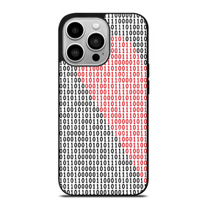 BINARY CODE HALF HEART PATTERN iPhone 14 Pro Case Cover BINARY CODE HALF HEART PATTERN iPhone 14 Pro Case Cover