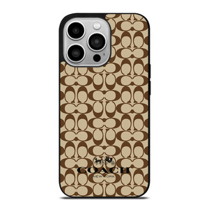 COACH NEW YORK BROWN iPhone 14 Pro Case Cover