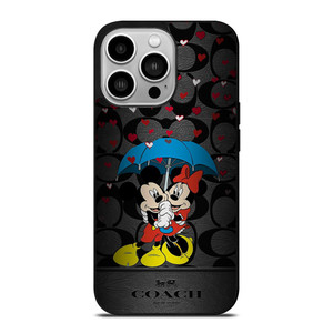 COACH NEW YORK MICKEY MINNIE MOUSE UMBRELLA iPhone 14 Pro Case Cover