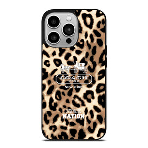 COACH NEW YORK PINK NATION LEPOARD iPhone 14 Pro Case Cover