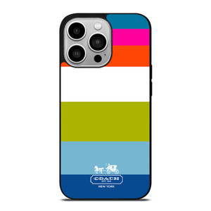 COACH NEW YORK STRIPE iPhone 14 Pro Case Cover