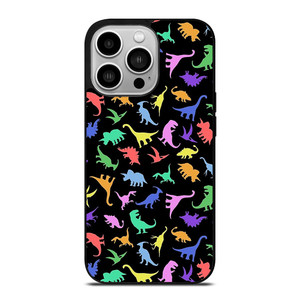 DINOSAUR COLORFUL PATTERN iPhone 14 Pro Case Cover