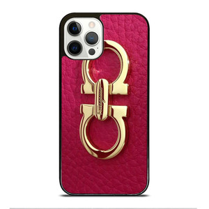 SALVATORE FERRAGAMO LOGO MAGENTA iPhone 12 Pro Case Cover