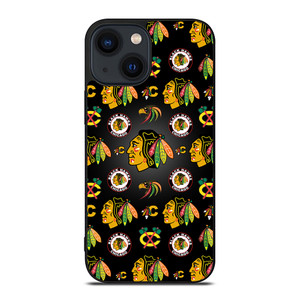 CHICAGO BLACKHAWKS COLLAGE LOGO iPhone 14 Plus Case Cover