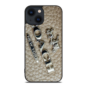COACH NEW YORK LOGO ON LEATHER iPhone 14 Plus Case Cover