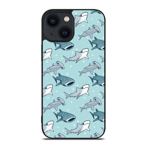 CUTE SHARK PATTERN iPhone 14 Plus Case Cover CUTE SHARK PATTERN iPhone 14 Plus Case Cover