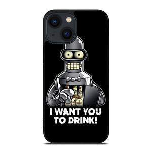 FUTURAMA BENDER QUOTE iPhone 14 Plus Case Cover FUTURAMA BENDER QUOTE iPhone 14 Plus Case Cover