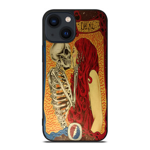 GRATEFUL DEAD KISSING SKELETON iPhone 14 Plus Case Cover