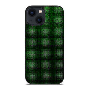 GREEN BINARY CODE PATTERN iPhone 14 Plus Case Cover