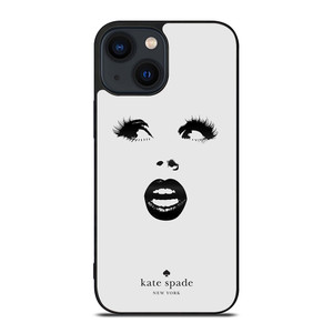 KATE SPADE BLACK WHITE FACE iPhone 14 Plus Case Cover