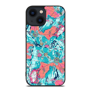 LILLY PULITZER MAP PATTERN iPhone 14 Plus Case Cover