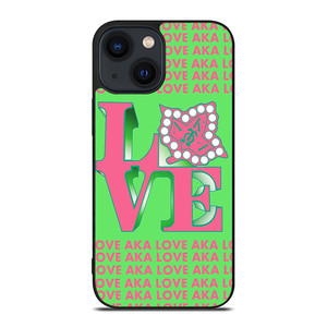 LOVE AKA PINK AND GREEN iPhone 14 Plus Case Cover