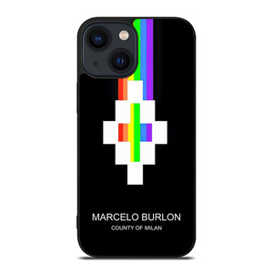 MARCELO BURLON MILAN RAINBOW LOGO iPhone 14 Plus Case Cover