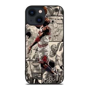 MICHAEL JORDAN COMIC ART iPhone 14 Plus Case Cover