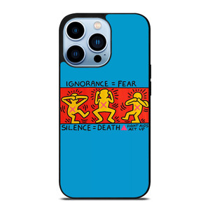 KEITH HARING FIGHT AIDS iPhone 13 Pro Max Case Cover KEITH HARING FIGHT AIDS iPhone 13 Pro Max Case Cover