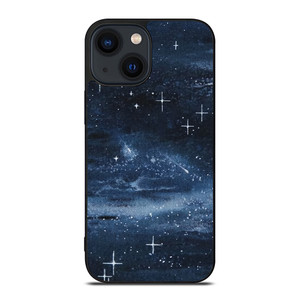 NAVY BLUE STAR FABRIC TEXTURE iPhone 14 Plus Case Cover NAVY BLUE STAR FABRIC TEXTURE iPhone 14 Plus Case Cover