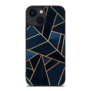 NAVY STONE CERAMIC ABSTRACT iPhone 14 Plus Case Cover