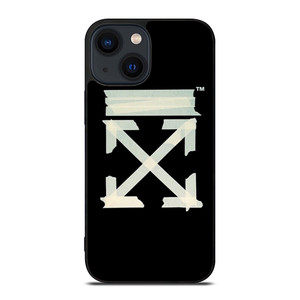 OFF WHITE TAPE LOGO iPhone 14 Plus Case Cover OFF WHITE TAPE LOGO iPhone 14 Plus Case Cover