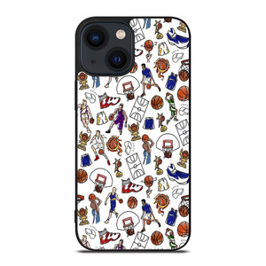 PLAYFUL BASKETBALL DOODLE ART iPhone 14 Plus Case Cover