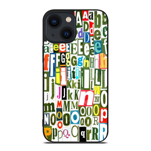 RETRO ALPHABET GREEN COLLAGE iPhone 14 Plus Case Cover RETRO ALPHABET GREEN COLLAGE iPhone 14 Plus Case Cover