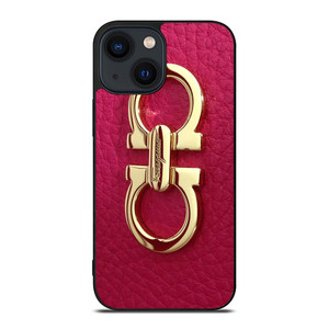 SALVATORE FERRAGAMO LOGO MAGENTA iPhone 14 Plus Case Cover
